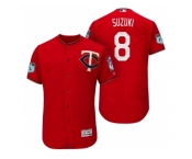 Men's Minnesota Twins #8 Kurt Suzuki 2017 Spring Training Flex Base Authentic Collection Stitched Baseball Jersey