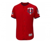 Men's Minnesota Twins Blank Scarlet Stitched 2016 Fashion Stars & Stripes Flex Base Baseball Jersey