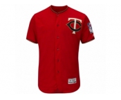 Men's Minnesota Twins Majestic Blank Fashion Scarlet Flex Base Authentic Collection Team Jersey