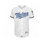 Men's Minnesota Twins Majestic Blank White Fashion 2016 Father's Day Flex Base Team Jersey