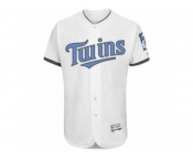 Men's Minnesota Twins Majestic Blank White Fashion 2016 Father's Day Flex Base Team Jersey