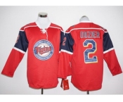 Minnesota Twins #2 Brian Dozier Red Long Sleeve Stitched Baseball Jersey