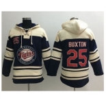 Minnesota Twins #25 Byron Buxton Navy Blue Sawyer Hooded Sweatshirt MLB Hoodie