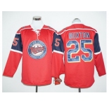 Minnesota Twins #25 Byron Buxton Red Long Sleeve Stitched Baseball Jersey