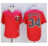 Minnesota Twins #34 Kirby Puckett Red New Cool Base Stitched Baseball Jersey