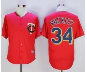 Minnesota Twins #34 Kirby Puckett Red New Cool Base Stitched Baseball Jersey