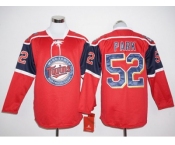 Minnesota Twins #52 Byung-Ho Park Red Long Sleeve Stitched Baseball Jersey