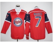 Minnesota Twins #7 Joe Mauer Red Long Sleeve Stitched Baseball Jersey