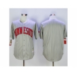 Mitchell And Ness Minnesota Twins Blank Grey Strip Throwback Stitched Baseball Jersey