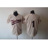 mlb jerseys minnesota twins #1 hudson cream