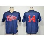 mlb jerseys minnesota twins #14 kent hrbek blue[1991]