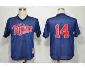 mlb jerseys minnesota twins #14 kent hrbek blue[1991]