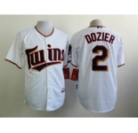 mlb jerseys minnesota twins #2 dozier white[dozier]