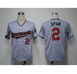 mlb jerseys minnesota twins #2 span grey[2011 minnesota]