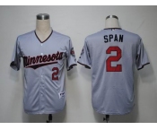 mlb jerseys minnesota twins #2 span grey[2011 minnesota]