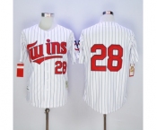 mlb jerseys minnesota twins #28 blvleven white(black strip)[1991 m&n]