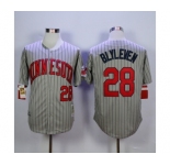 mlb jerseys minnesota twins #28 blyleven grey(black strip)[1987 m&n]