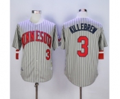 mlb jerseys minnesota twins #3 killebrew grey(black strip)[m&n]