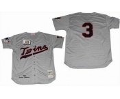 mlb jerseys minnesota twins #3 killebrew m&n grey
