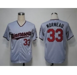 mlb jerseys minnesota twins #33 morneau grey[2011 minnesota]