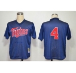 mlb jerseys minnesota twins #4 paul molitor blue[1996]