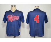 mlb jerseys minnesota twins #4 paul molitor blue[1996]