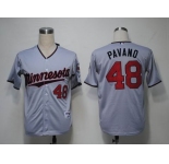 mlb jerseys minnesota twins #48 pavano grey[2011 minnesota]