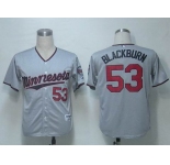 mlb jerseys minnesota twins #53 blackburn grey