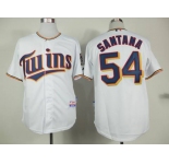 mlb jerseys minnesota twins #54 santana white