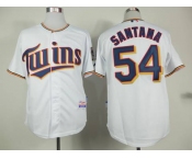 mlb jerseys minnesota twins #54 santana white
