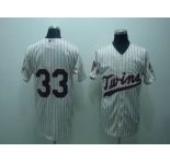 mlb minnesota Twins #33 morneau cream(50th)