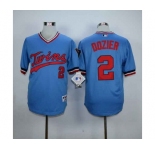 mlb minnesota twins #2 dozier blue[cooperstown throwback]