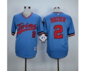 mlb minnesota twins #2 dozier blue[cooperstown throwback]