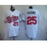 mlb minnesota twins #25 thome white (blue strip) 2010