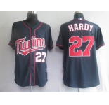 mlb minnesota twins #27  hardy blue