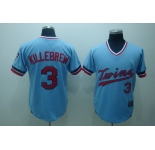 mlb minnesota twins ##3 killebrew baby blue[cooperstown throwback]