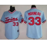 mlb minnesota twins #33 morneau baby blue m&n