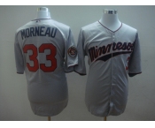mlb minnesota twins #33 morneau grey (50th)