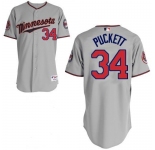 mlb minnesota twins #34 puckett grey(50th)