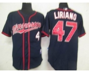 mlb minnesota twins #47 liriano blue[2011 minnesota]