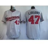 mlb minnesota twins #47 liriano grey