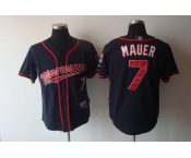 mlb minnesota twins #7 mauer blue[2011]