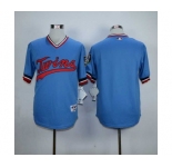 mlb minnesota twins blank blue[cooperstown throwback]