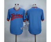 mlb minnesota twins blank blue[cooperstown throwback]