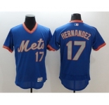 Men New York Mets #17 Keith Hernandez Majestic Blue Flexbase Authentic Cooperstown Player Jersey