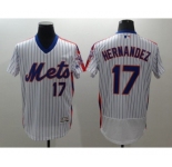 Men New York Mets #17 Keith Hernandez Majestic White Alternate Flexbase Authentic Collection Player Jersey