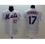 Men New York Mets #17 Keith Hernandez Majestic White Flexbase Authentic Collection Player Jersey