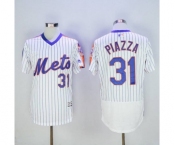 Men New York Mets #31 Mike Piazza Majestic White Alternate Flexbase Authentic Collection Player Jersey