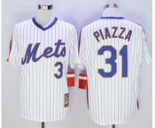 Men New York Mets #31 Mike Piazza Majestic White Cool Base Cooperstown Collection Player Jersey