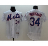 Men New York Mets #34 Noah Syndergaar Majestic White Flexbase Authentic Collection Player Jersey